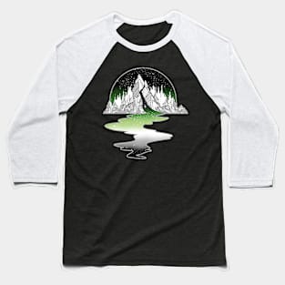 Aromantic Mountain River Baseball T-Shirt